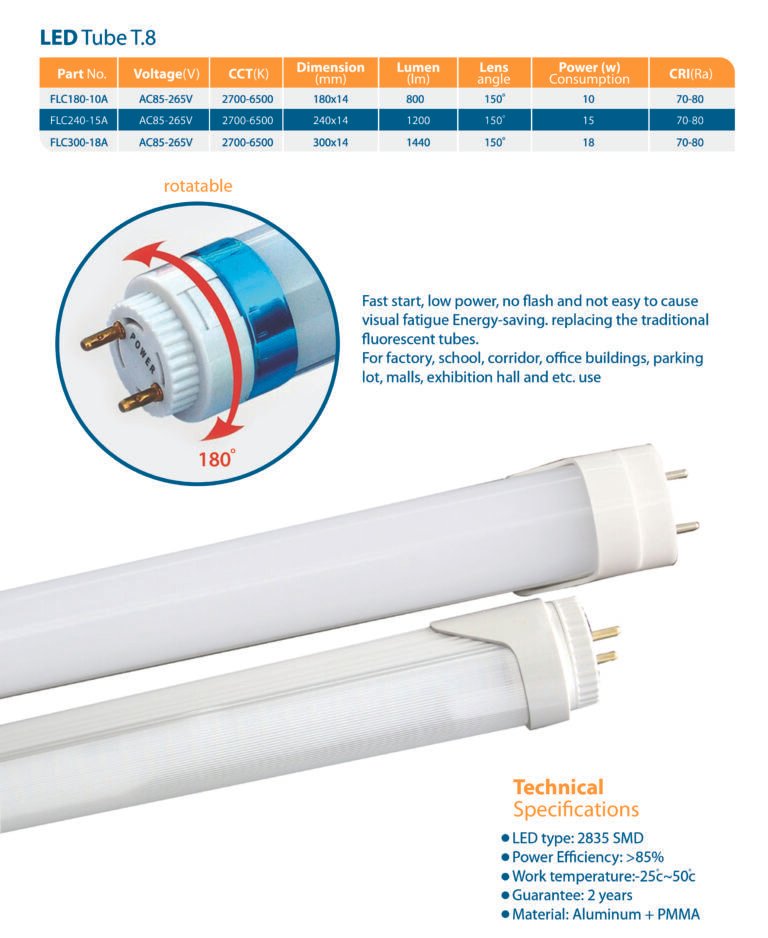 لمبة LED تيوب T8 – Future Lighting